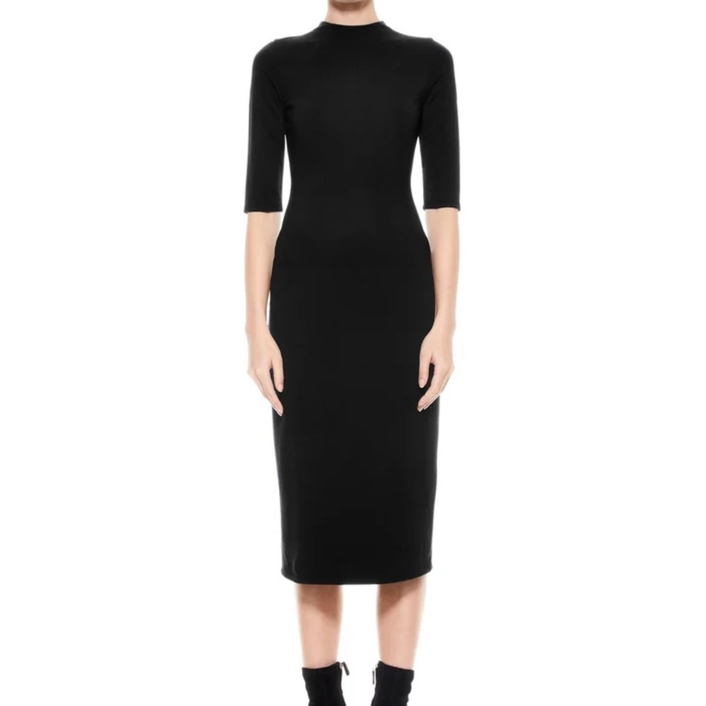 Alice + Olivia Elegant Black Midi Dress